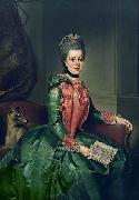 Johann Georg Ziesenis Portrait of Princess Frederika Sophia Wilhelmina oil